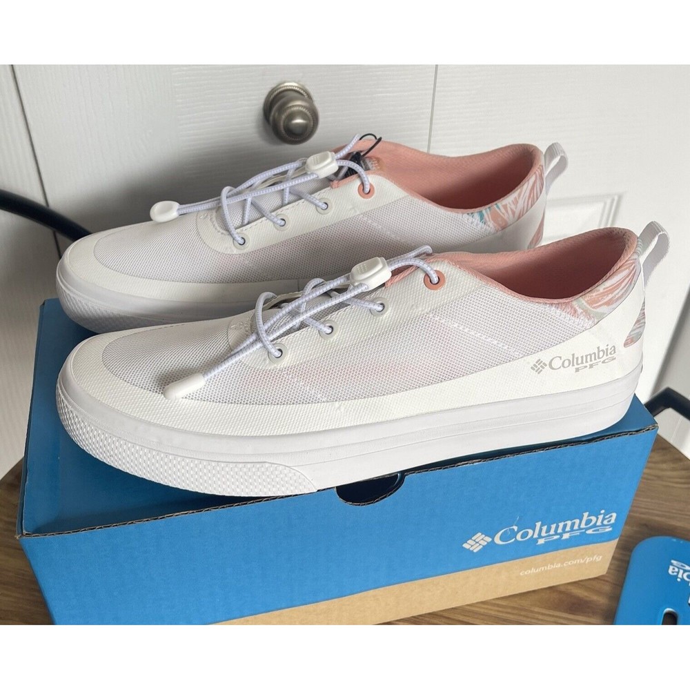Columbia Women Water Boat Shoes Sneaker Size 10 White PFG Bonehead NEW - Picture 6 of 16